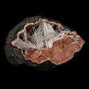Scolecite Sprays Inside Heulandite Geode Natural Mineral Specimen - image 3