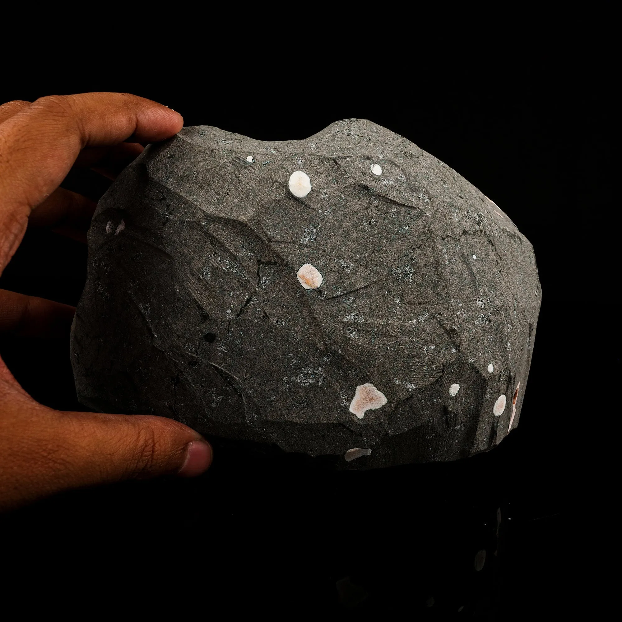 Scolecite Sprays Inside Heulandite Geode Natural Mineral Specimen - image 5