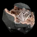 Scolecite Sprays Inside Heulandite Geode Natural Mineral Specimen - image 3