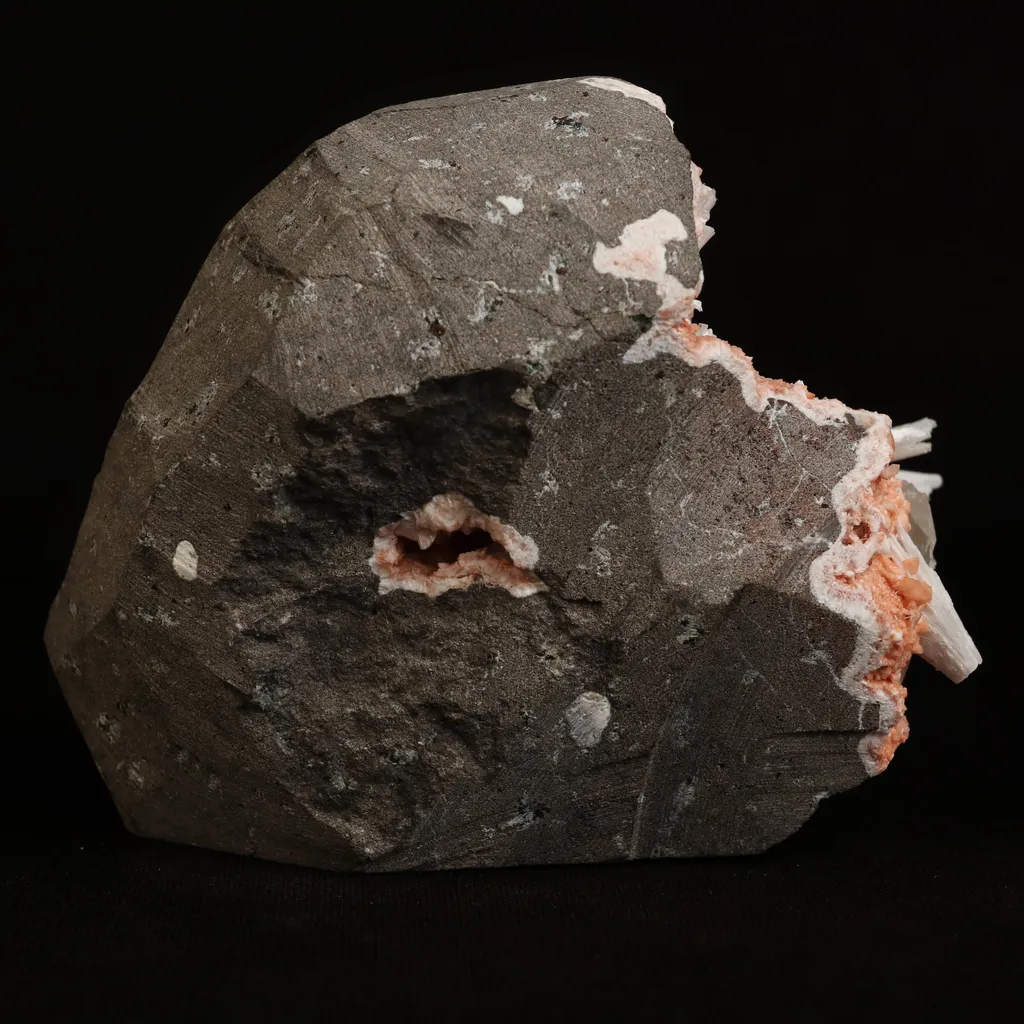 Scolecite Sprays Inside Heulandite Geode Natural Mineral Specimen - image 4