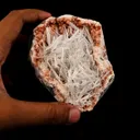 Scolecite Sprays Inside Heulandite Geode Natural Mineral Specimen - image 4