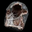Scolecite Sprays Inside Heulandite Geode Natural Mineral Specimen - image 3