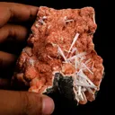 Scolecite Sprays Inside Heulandite Geode Natural Mineral Specimen - image 4