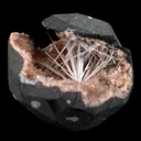 Scolecite Sprays Inside Heulandite Geode Natural Mineral Specimen - image 1