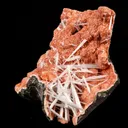 Scolecite Sprays Inside Heulandite Geode Natural Mineral Specimen - image 1
