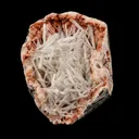 Scolecite Sprays Inside Heulandite Geode Natural Mineral Specimen - image 1
