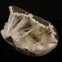 Scolecite Sprays Inside Heulandite Geode Natural Mineral Specimen - image 2