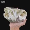 Scolecite Sprays Inside Heulandite Geode Natural Mineral Specimen - image 6