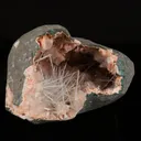 Scolecite Sprays Inside Heulandite Geode Natural Mineral Specimen - image 3