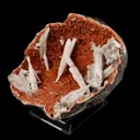 Scolecite Sprays Inside Heulandite Geode Natural Mineral Specimen - image 2