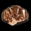 Scolecite Sprays Inside Heulandite Geode Natural Mineral Specimen - image 1