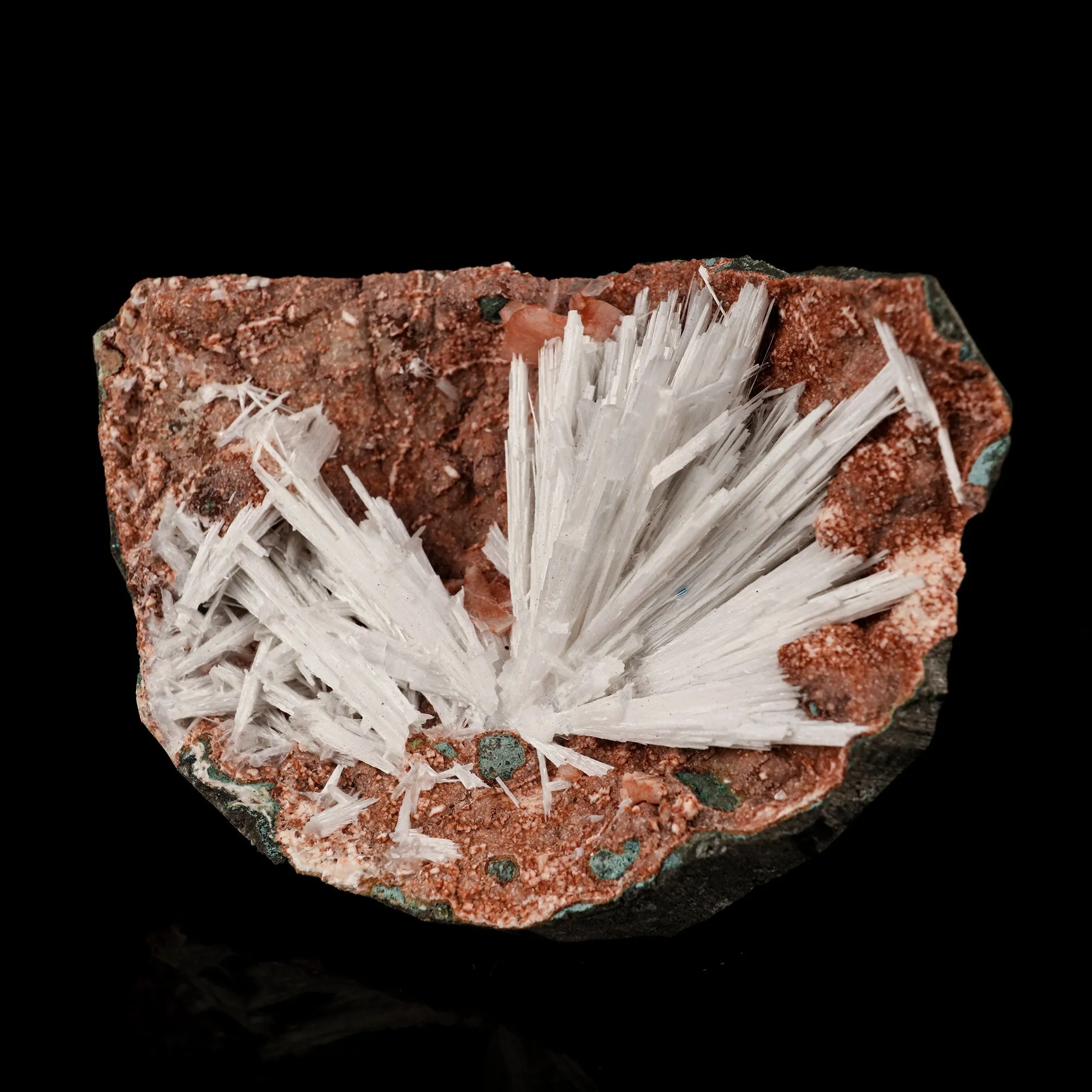 Scolecite Sprays Inside Heulandite Geode Natural Mineral Specimen - image 2