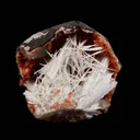 Scolecite Sprays Inside Heulandite Natural Mineral Specimen - image 4