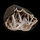 Scolecite Sprays Intergrown Inside Heulandite Geode Natural Mineral Specimen - image 2