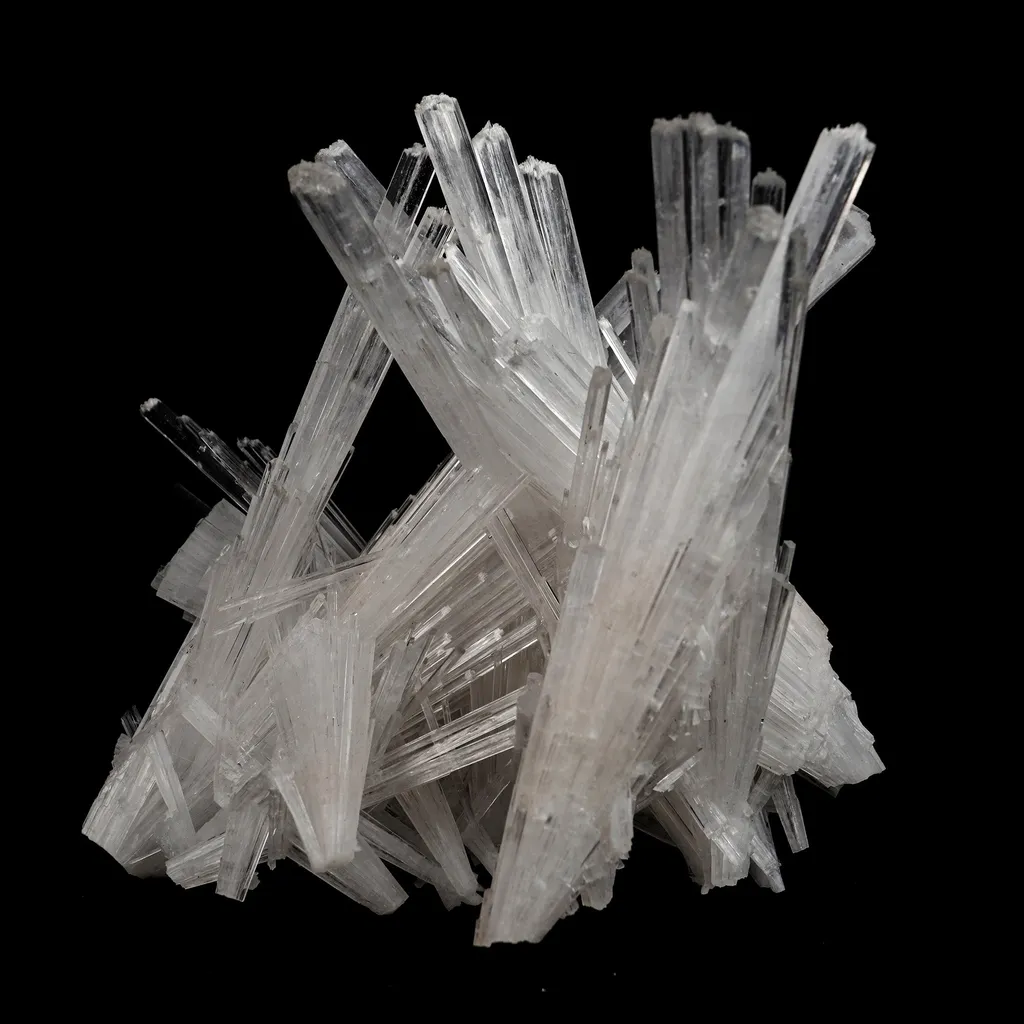 Scolecite Sprays Intergrown Natural Mineral Specimen image