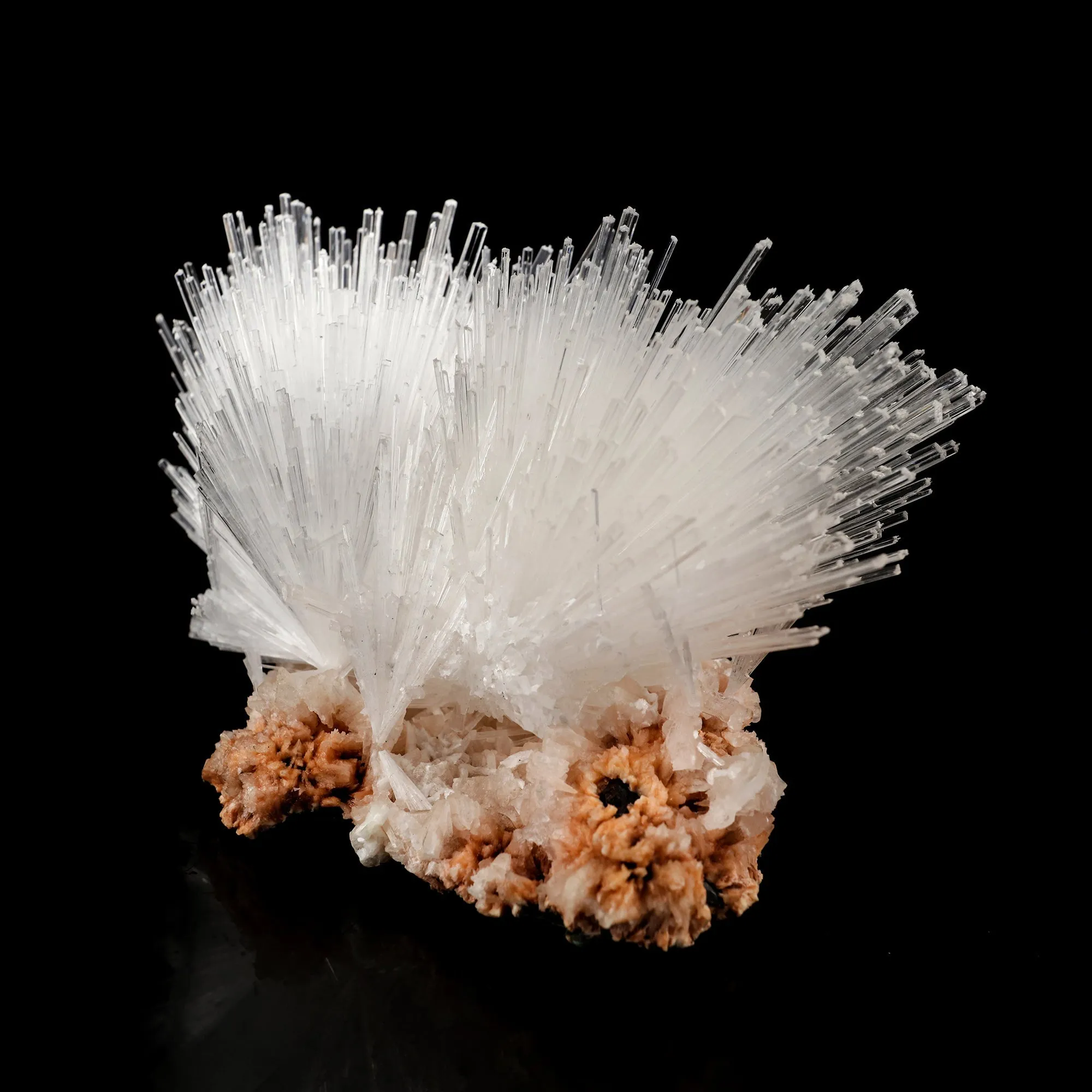 Scolecite Sprays on Heulandite Natural Mineral Specimen - image 2