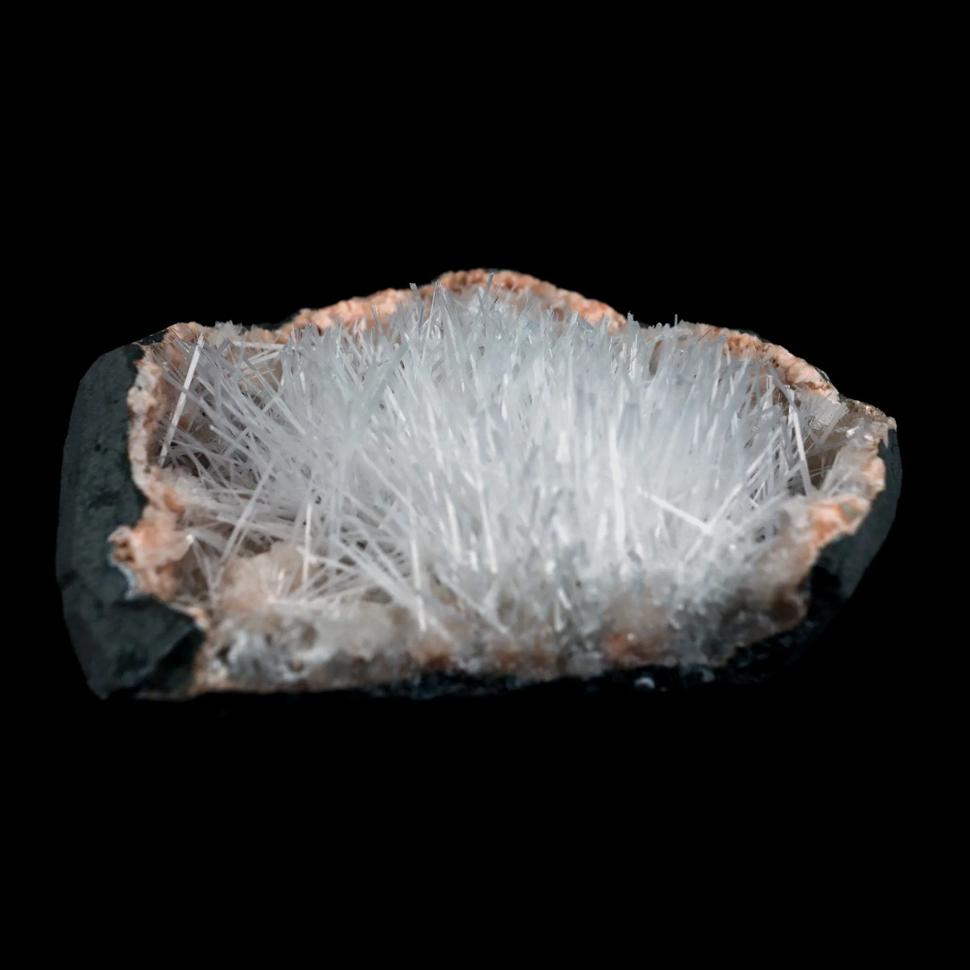 Scolecite Sprays On Heulandite With Stilbite Geode Natural Mineral Specimen - image 5