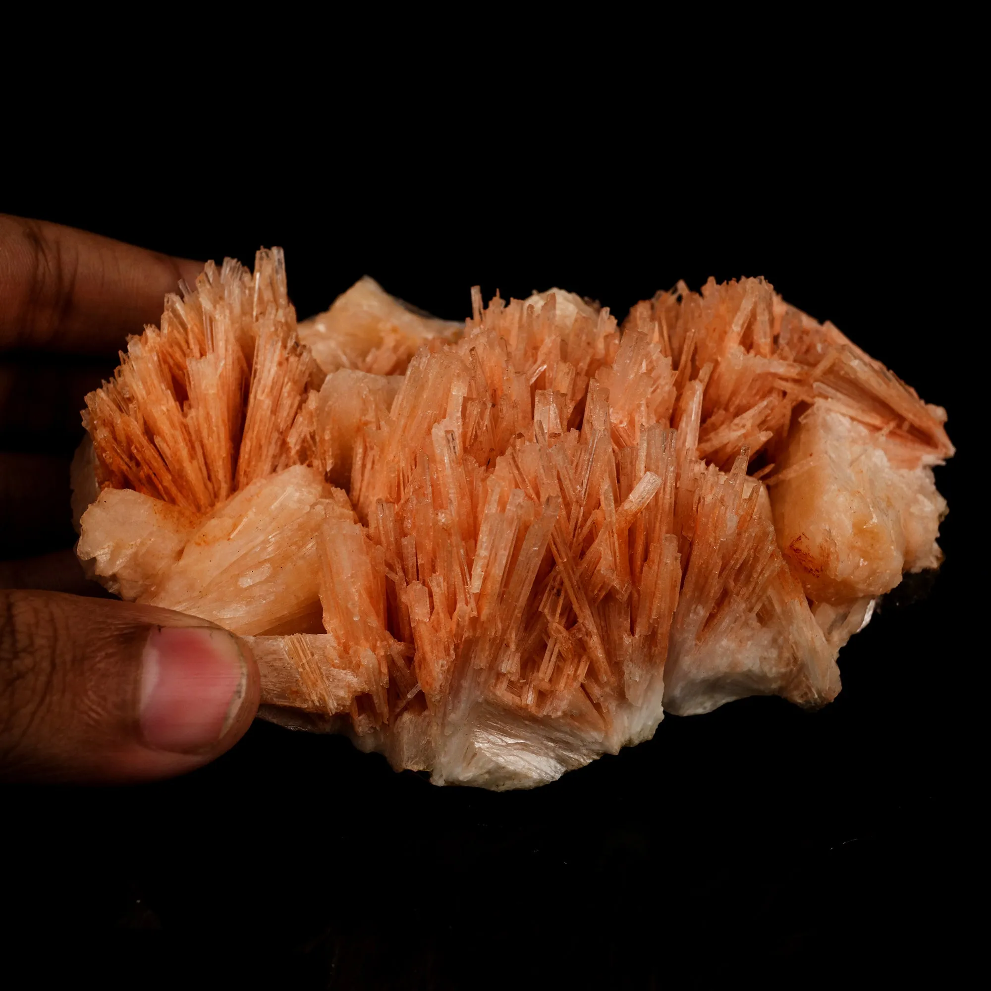 Scolecite Sprays Pink with Stilbite Rare found Natural Mineral Specimen - image 4