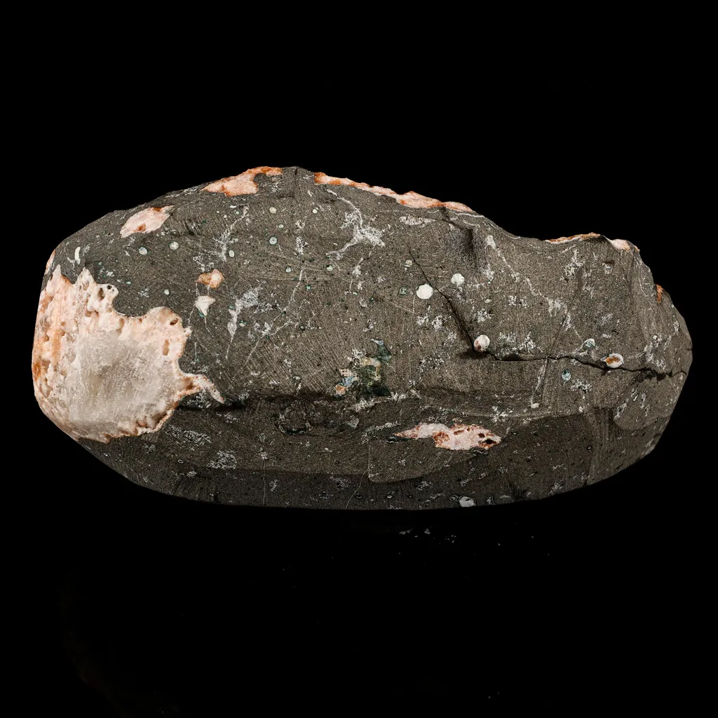 Scolecite Sprays with Calcite Inside Heulandite Geode Natural Mineral Specimen - image 5