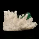 Scolecite Sprays with green Apophyllite cube Free Standing Natural Mineral Specimen - image 1