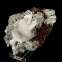 Scolecite Sprays with green Apophyllite cube Natural Mineral Specimen - image 2