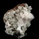 Scolecite Sprays with green Apophyllite cube Natural Mineral Specimen - image 3
