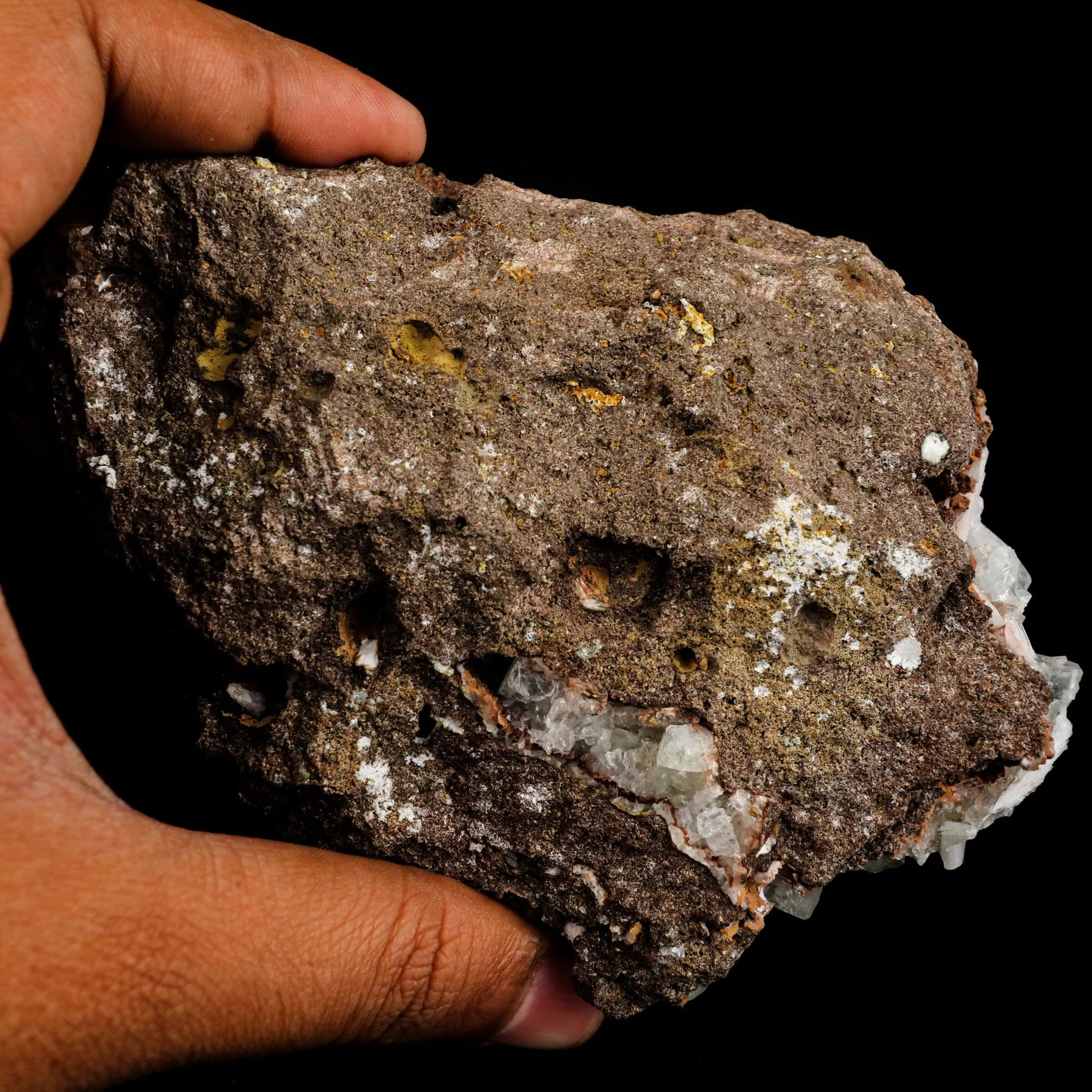 Scolecite Sprays with green Apophyllite cube Natural Mineral Specimen - image 5