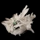 Scolecite Sprays with green Apophyllite cube Natural Mineral Specimen - image 3