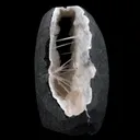 Scolecite Sprays with Heulandite Inside MM Quartz Natural Mineral Specimen - image 1