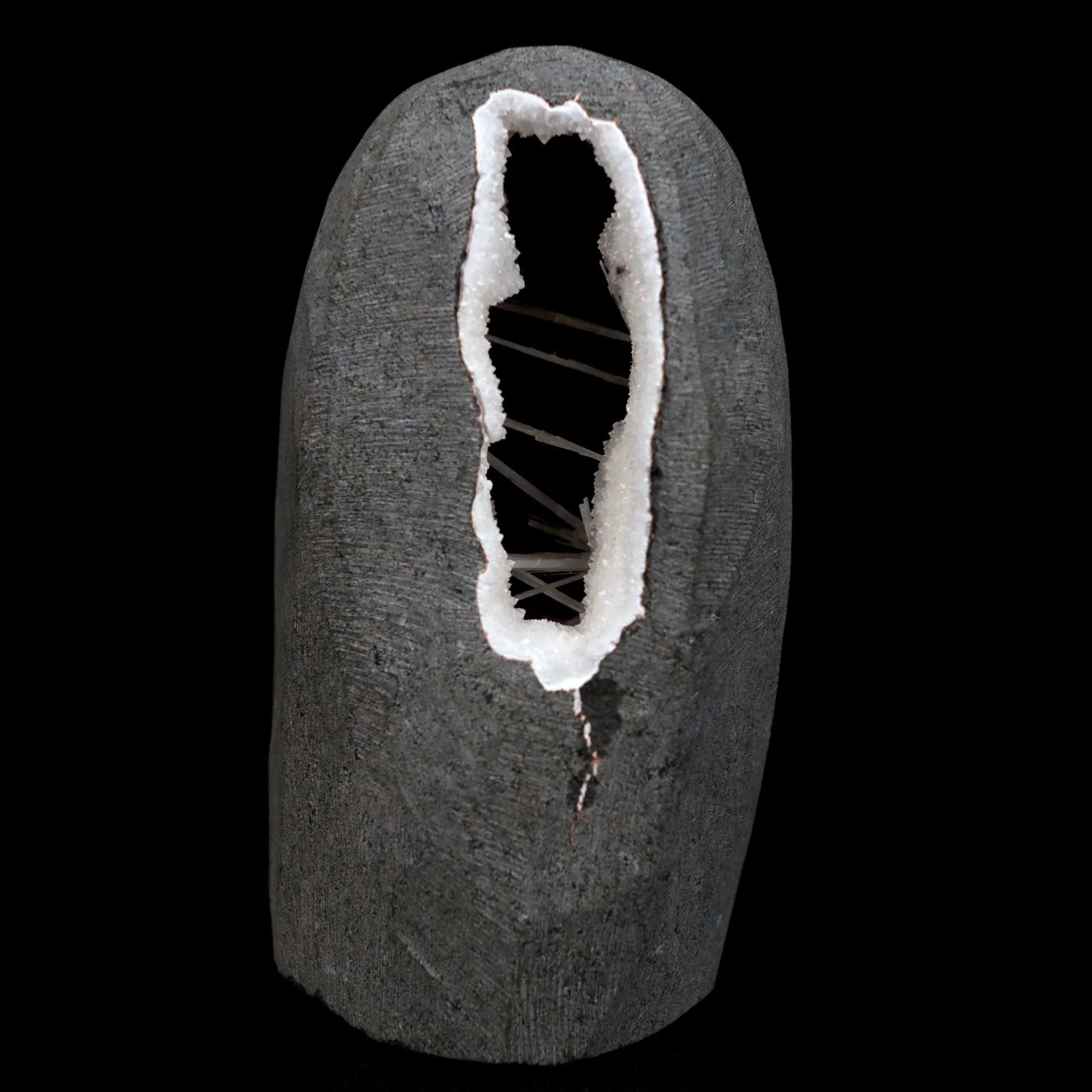 Scolecite Sprays with Heulandite Inside MM Quartz Natural Mineral Specimen - image 5