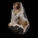 Scolecite Sprays with Stilbite Inside Heulandite Geode Natural Mineral Specimen - image 3