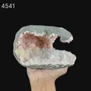 Scolecite Sprays with Stilbite Inside Heulandite Geode Natural Mineral Specimen - image 8