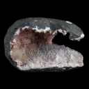 Scolecite Sprays with Stilbite Inside Heulandite Geode Natural Mineral Specimen - image 6