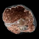 Scolecite Sprays with Stilbite Inside Heulandite Geode Natural Mineral Specimen - image 3