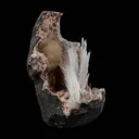 Scolecite Sprays with Stilbite Inside Heulandite Geode Natural Mineral Specimen - image 2
