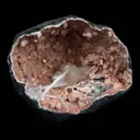 Scolecite Sprays with Stilbite Inside Heulandite Geode Natural Mineral Specimen - image 1