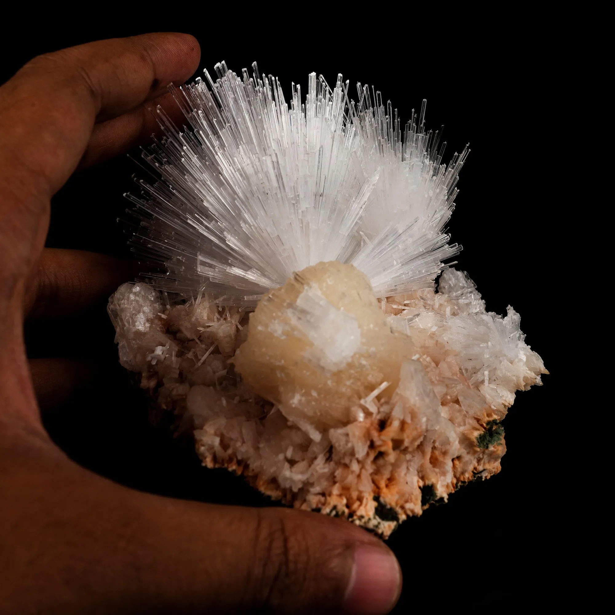 Scolecite Sprays with Stilbite Natural Mineral Specimen - image 8