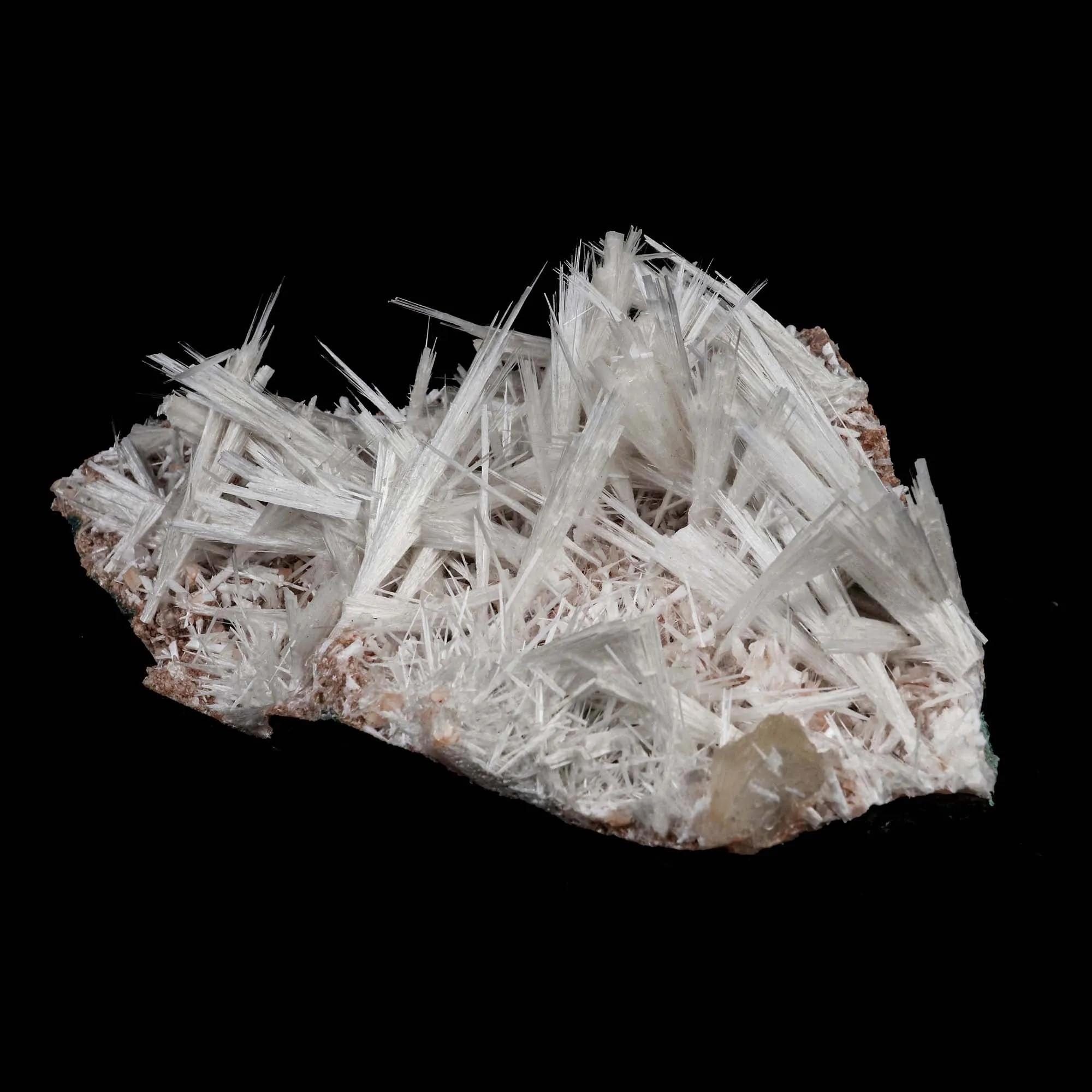 Scolecite Sprays with Stilbite on Heulandite Natural Mineral Specimen - image 3