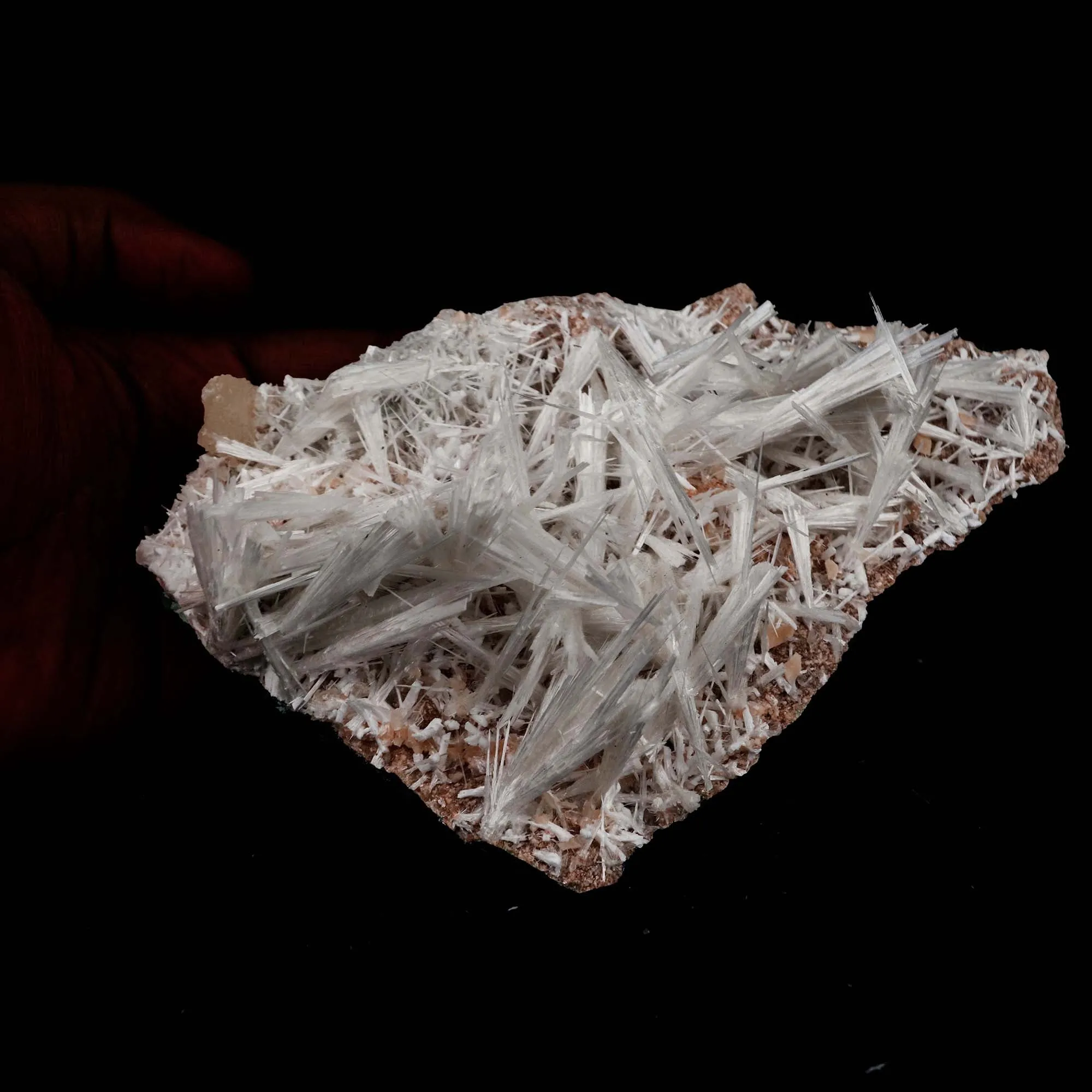 Scolecite Sprays with Stilbite on Heulandite Natural Mineral Specimen - image 5