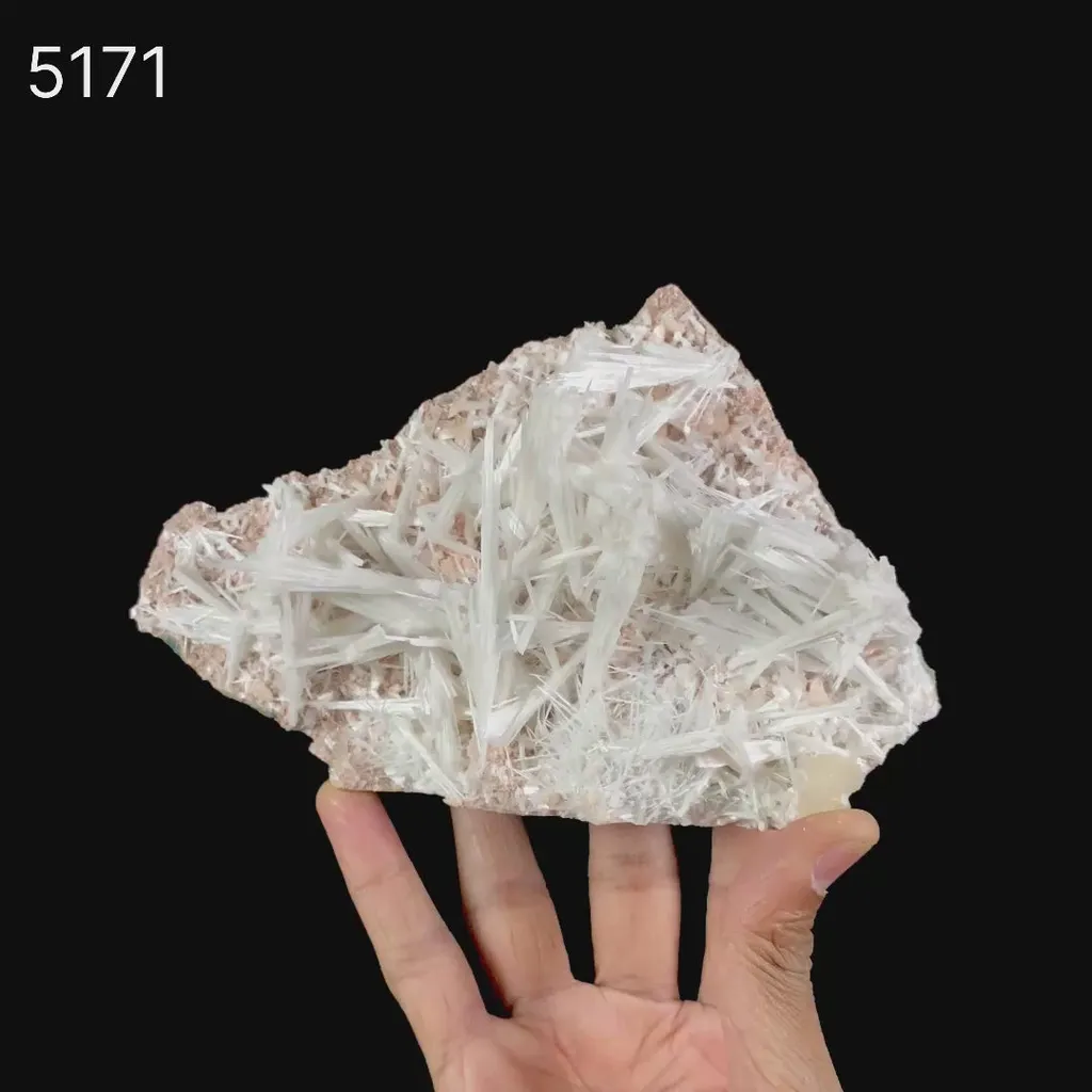 Scolecite Sprays with Stilbite on Heulandite Natural Mineral Specimen - image 6
