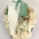 Scolecite With Apophyllite on Stilbite - image 1
