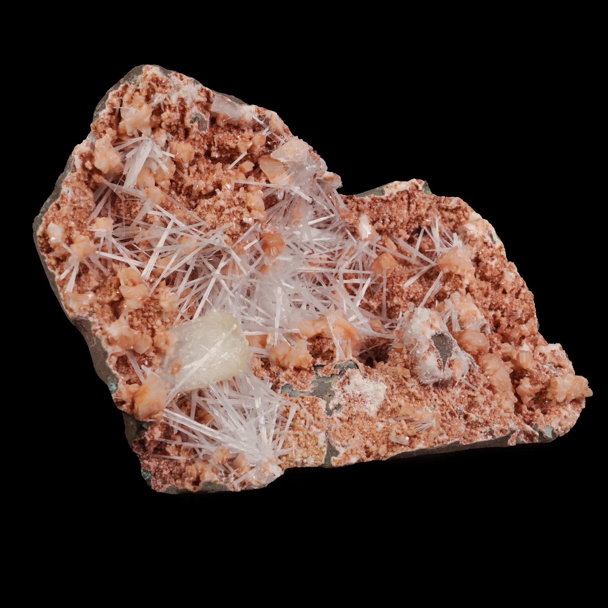 Scolecite with Heulandite in Geode Natural Mineral Specimen - image 2