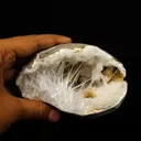 Scolecite with Heulandite in Geode Natural Mineral Specimen - image 3