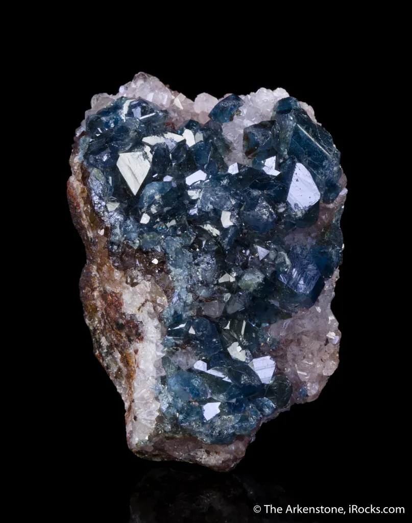 Scorodite on Calcite (1968 pocket) - image 2
