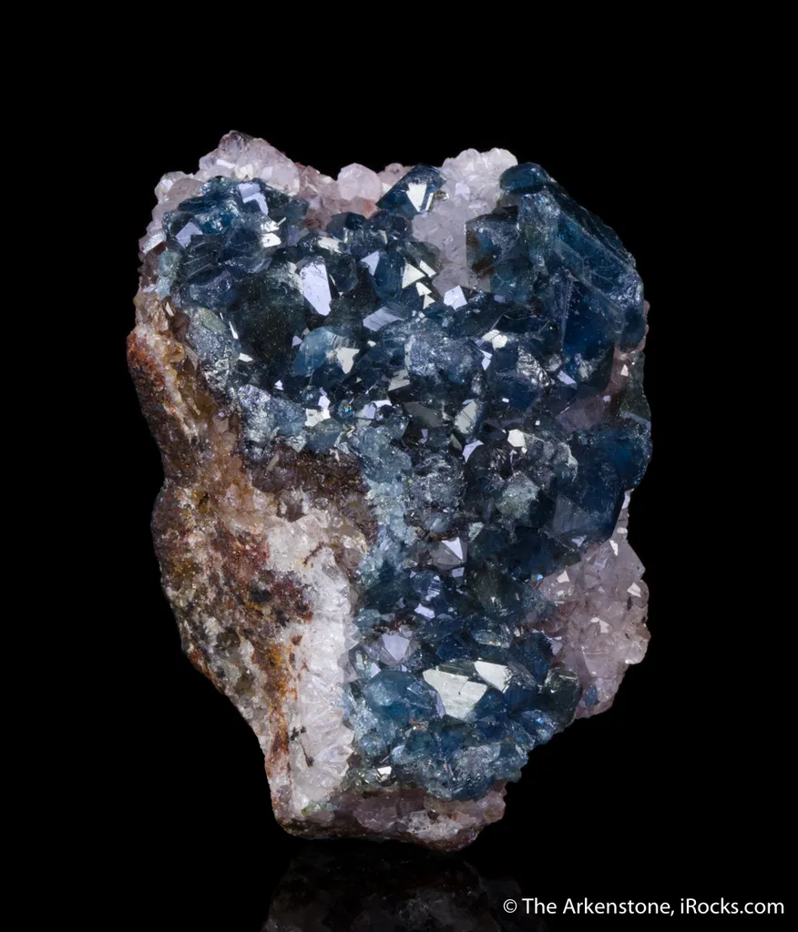 Scorodite on Calcite (1968 pocket) - image 3