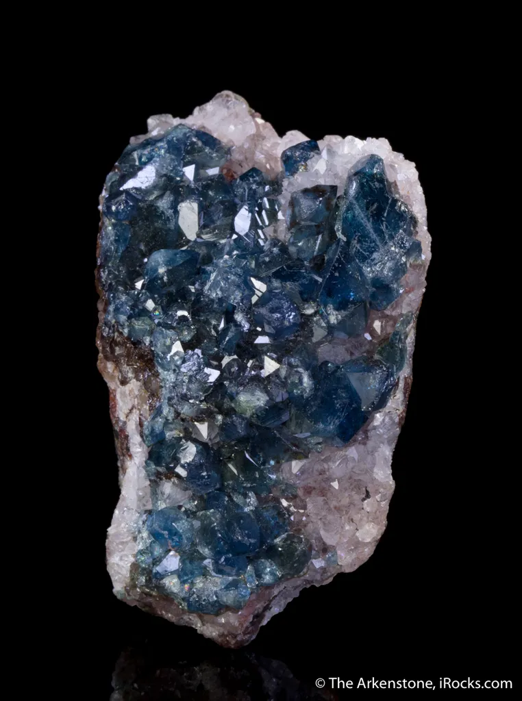 Scorodite on Calcite (1968 pocket) - image 6
