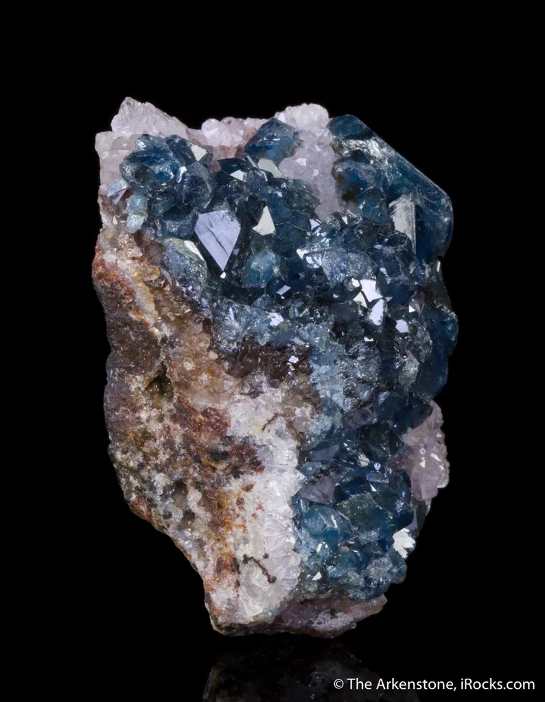 Scorodite on Calcite (1968 pocket) - image 4