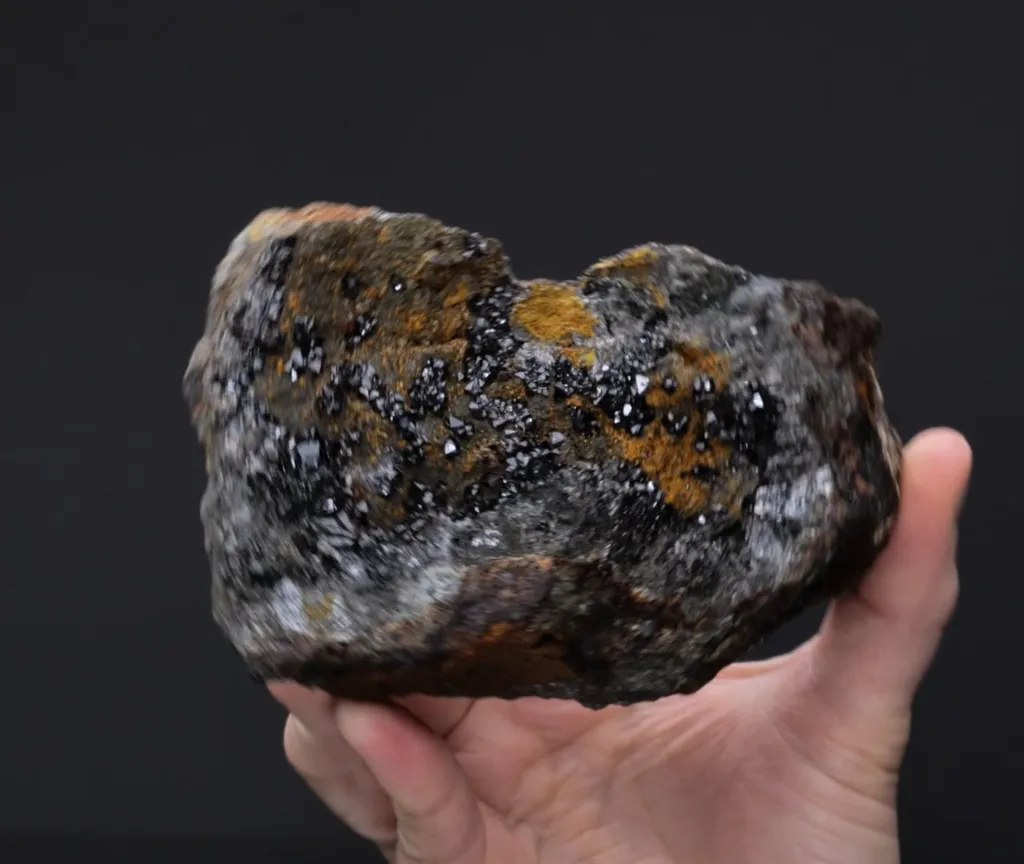 Scorodite with Karibibite on Lollingite - image 2