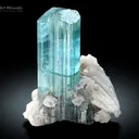 Sea foam Tourmaline with Cleavelandite from Afghanistan - image 1