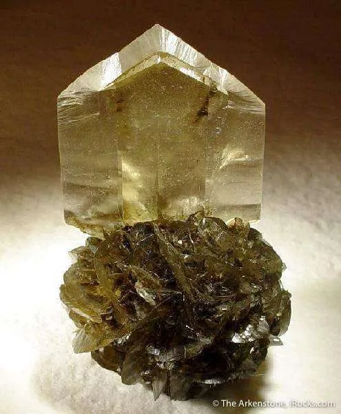 Selenite Twin on Selenite (Floater) - image 1